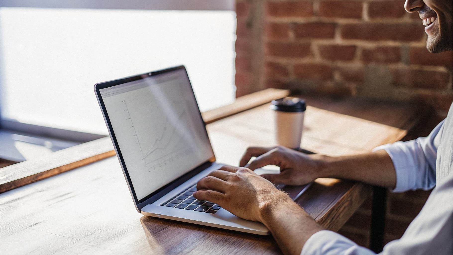 Small business owner reviewing digital marketing results